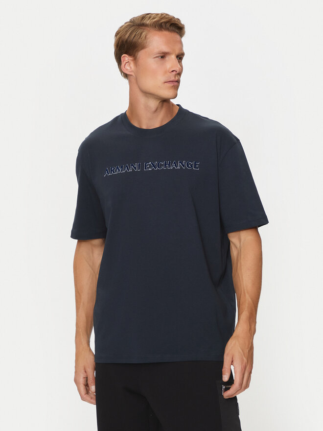 Armani Exchange Armani Exchange Футболка 6DZTBD ZJ3VZ 1510 Cиній Regular Fit