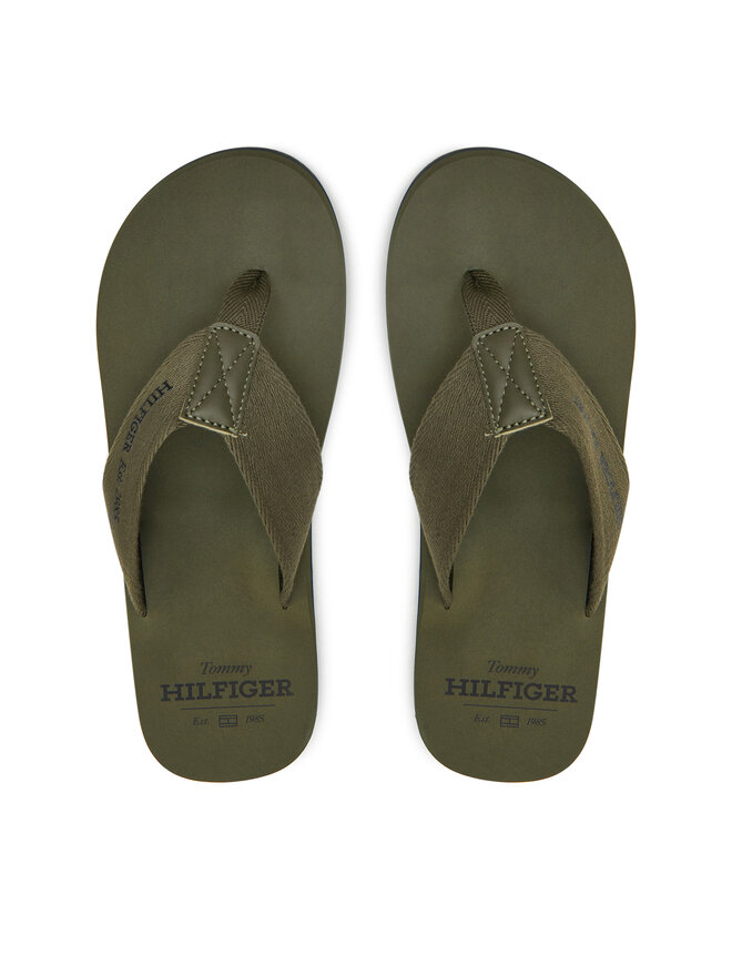 Tommy Hilfiger Japonke Tommy Hilfiger Hilfiger 85 Beach Sandal FM0FM05339 Zelena