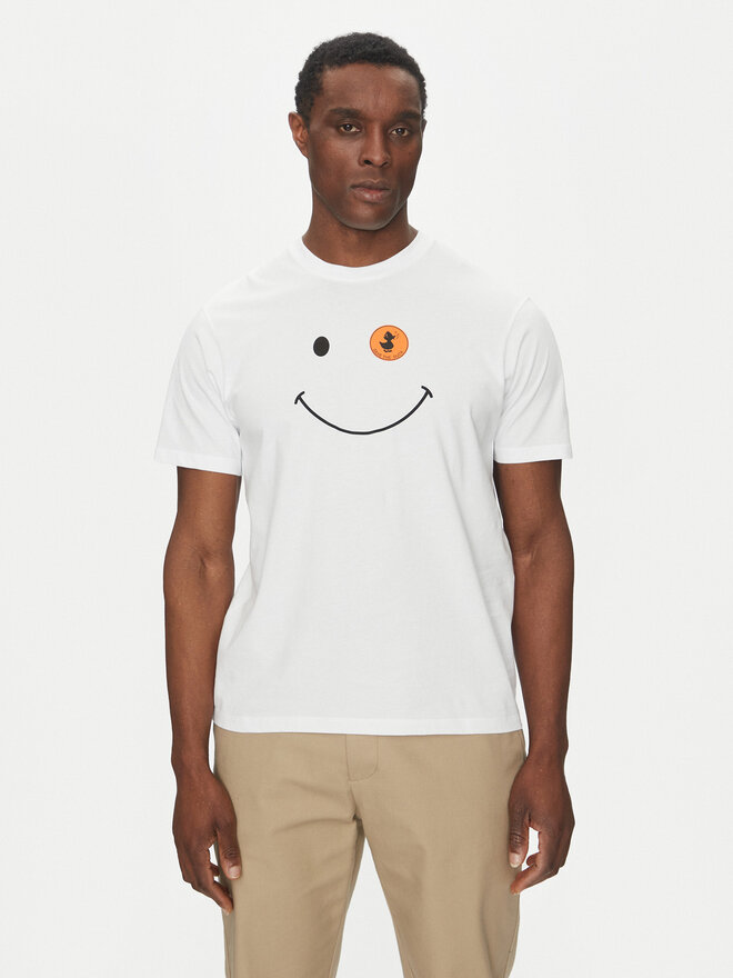 Save The Duck Save The Duck Футболка DT1197M BESY20 Білий Regular Fit