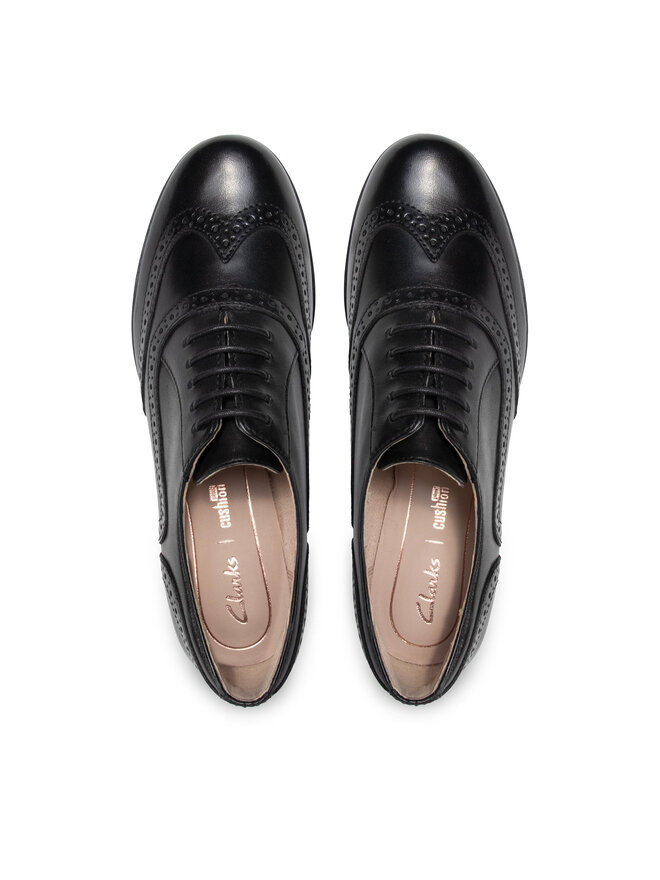 Clarks Оксфордки Clarks Hamble Oak 203467134 Черен