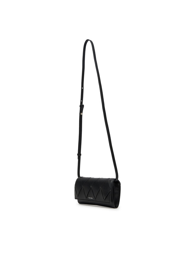 Calvin Klein Handtasche Calvin Klein Ck Woven Convertible Wallet Bag K60K612970 Schwarz