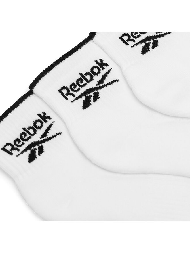 Reebok Set di 3 paia di calzini lunghi unisex Reebok R0362-SS24 (3-pack) Bianco