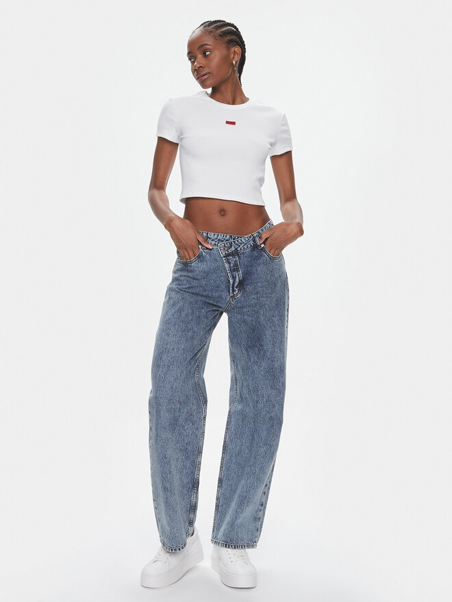 HUGO Hugo T-shirt Deluisa_1 50508636 Bijela Slim Fit
