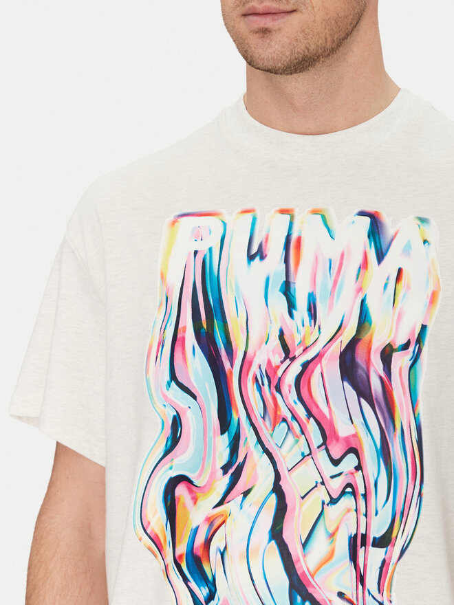 Puma Puma Camiseta Stewie Limitless 630527 Écru Relaxed Fit