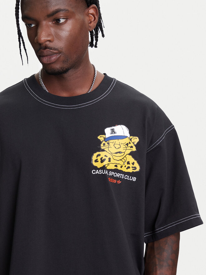 adidas adidas Marškinėliai Wabash JW0159 Juoda Oversize