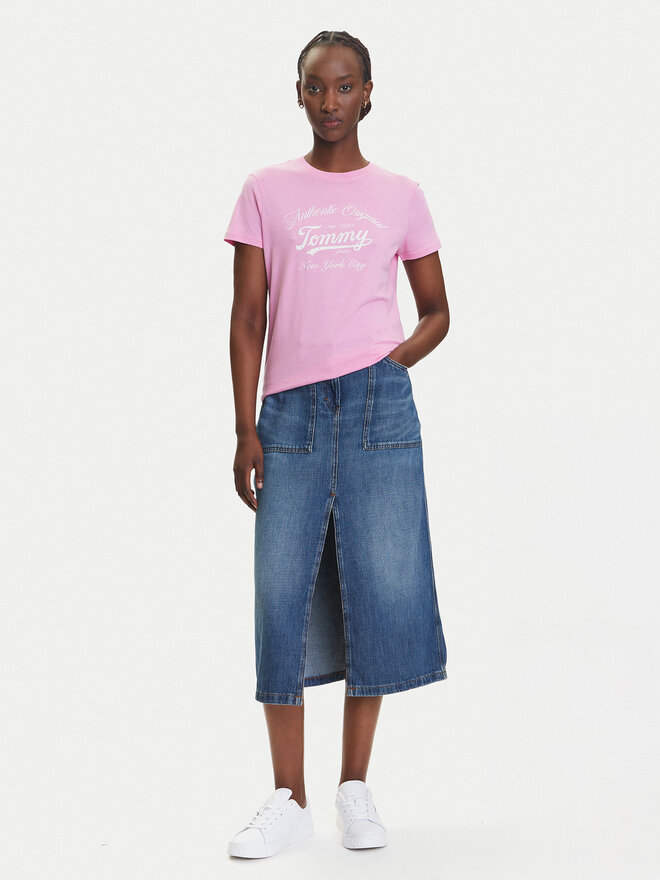 Tommy Jeans Tommy Jeans Camiseta Essential DW0DW21404 Rosa Regular Fit
