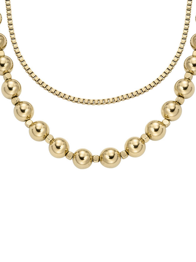 Fossil Collar Fossil All Stacked Up JA7248710 Oro