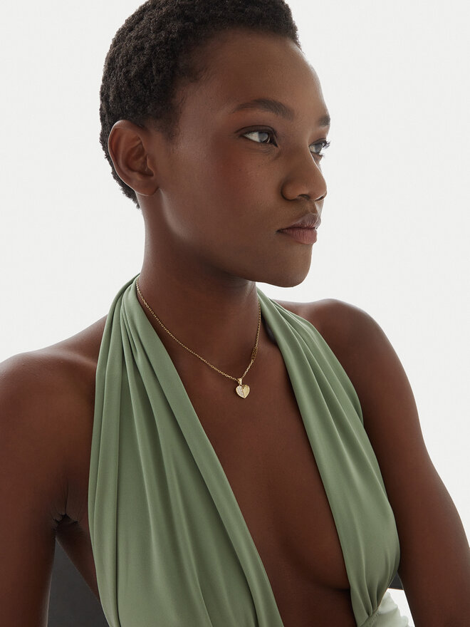 Guess Намисто Guess Lovely Guess JUBN03 035JW Позолота жовтого кольору