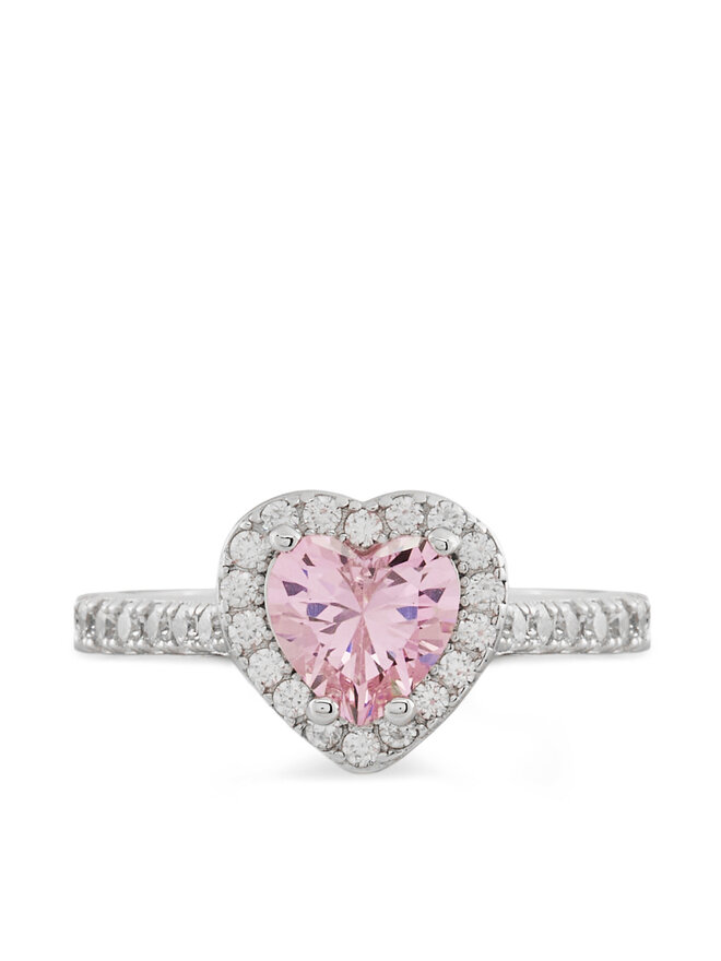 ICED STUFF Δαχτυλίδι ICED STUFF Heart Gem Λευκόχρυσο