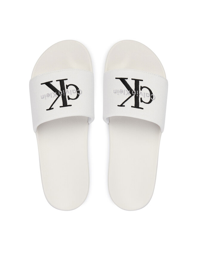 Calvin Klein Pantoletten Calvin Klein Ess Slide Cv YM0YM01393 Weiß