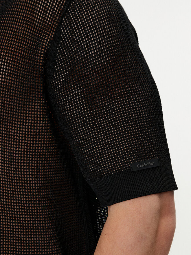 Calvin Klein Swimwear Calvin Klein Swimwear Poloshirt KM0KM00963 Schwarz Regular Fit