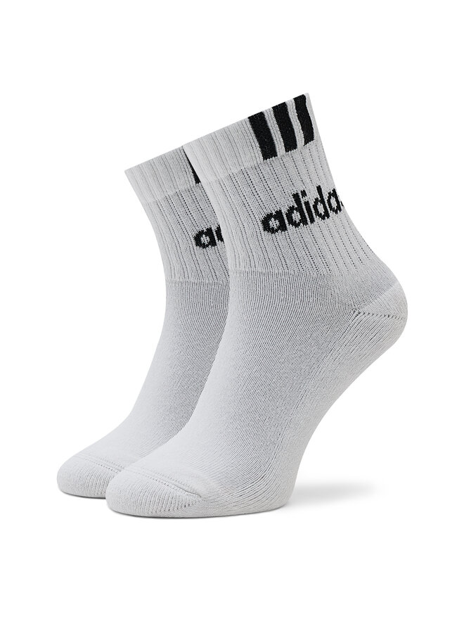 adidas Calzini lunghi unisex adidas 3-Stripes Linear Half-Crew Cushioned Socks 3 Pairs HT3437 Bianco