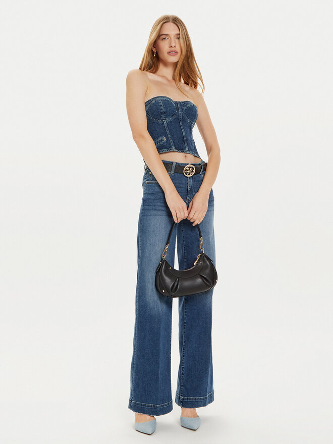 Guess Guess Felső W4PH0T D5JT1 Sötétkék Slim Fit