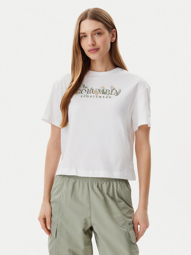 Columbia Columbia T-Shirt Rolling Bend™ 2119991 Λευκό Regular Fit