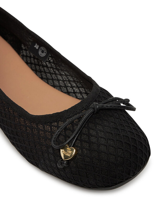 LOVE MOSCHINO Baleriny LOVE MOSCHINO JA11051G0MIQ0000 Czarny