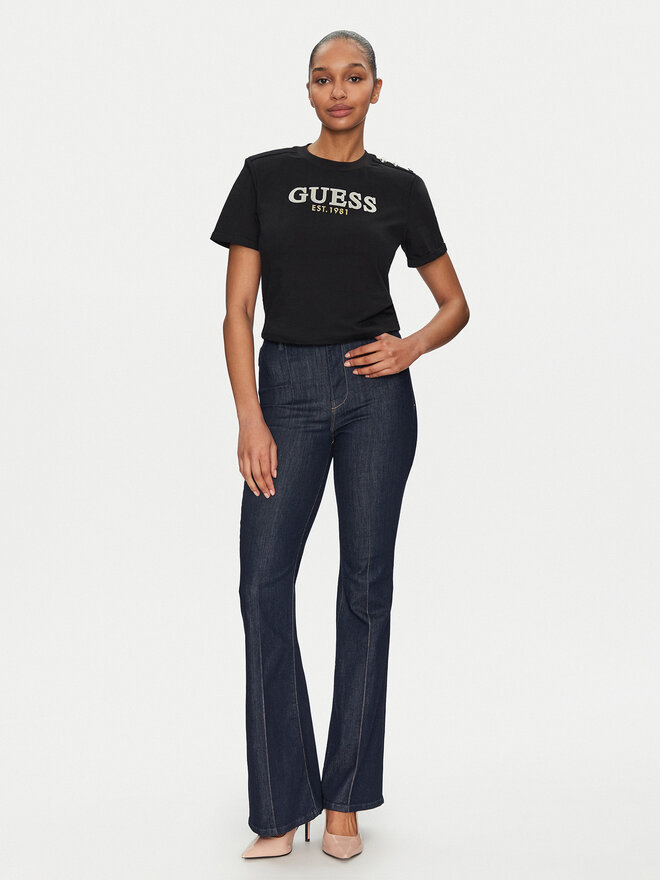 Guess Guess T-Shirt W5GI15 K8FQ4 Μαύρο Regular Fit