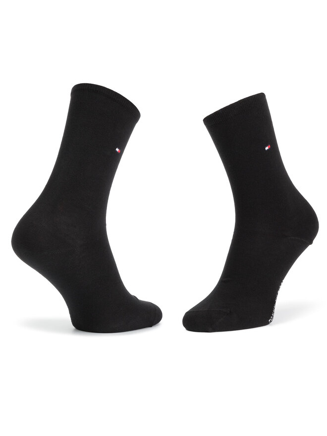 Tommy Hilfiger Set de 2 perechi de șosete lungi pentru bărbați Tommy Hilfiger 371221 r. 39/42r Negru