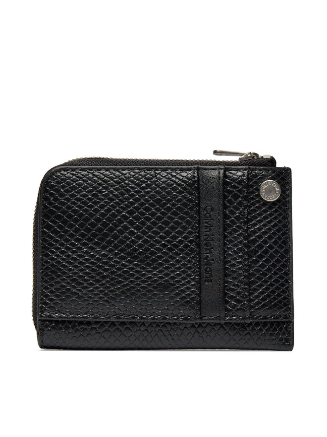 Calvin Klein Jeans Mali ženski novčanik Calvin Klein Jeans Sculpted Wallet Square Mirror K60K611563 Crna