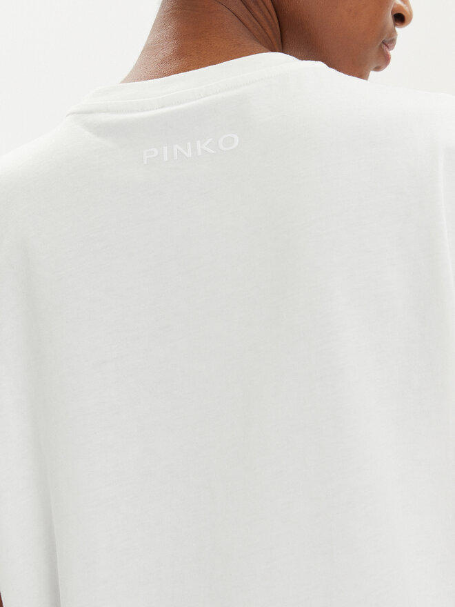 PINKO Pinko Marškinėliai Telesto 103138 A1XD Balta Relaxed Fit