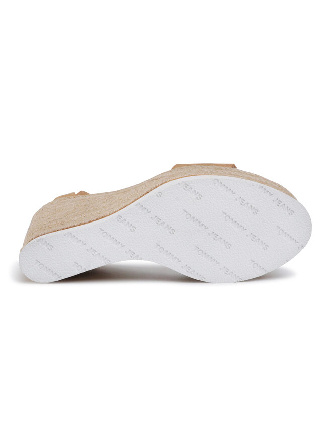 Tommy Jeans Εσπαντρίγιες Tommy Jeans Natural Suede Wedge EN0EN00911 Καφέ