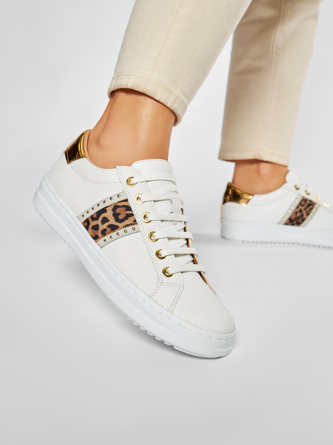 Geox Women's Pontoise D Stripe Sneaker Shoe