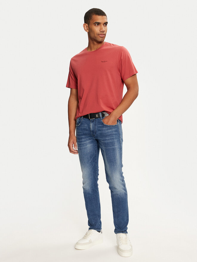 Pepe Jeans Pepe Jeans Marškinėliai Jacko PM508664 Raudona Regular Fit