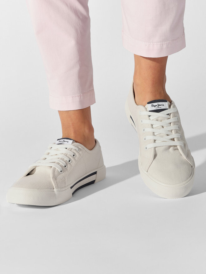 Pepe Jeans Tenisky Pepe Jeans Brady Denim W PLS31438 Bílá