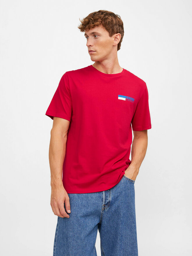 Jack&Jones Jack&Jones Marškinėliai Corp 12233999 Raudona Standard Fit