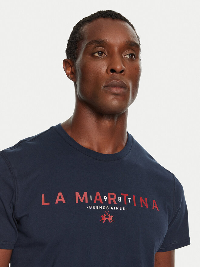 La Martina La Martina T-Shirt ZMR007 JS206 Dunkelblau Regular Fit