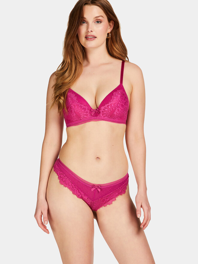 Hunkemöller Hunkemöller Varrásmentes melltartó Bessie Non Wired Low D Pu 202655 Rózsaszín
