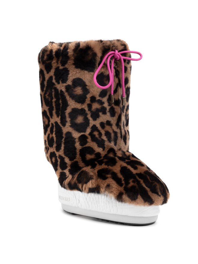 Moon Boot Blană exterior încălțăminte Moon Boot Cover Rex Rabbit 140C0V04001 Maro