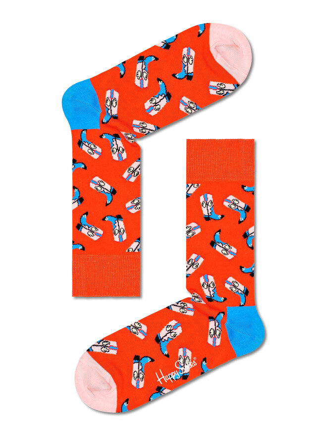 Happy Socks Set od 3 para unisex visokih čarapa Happy Socks XWET08-0200 Šarena