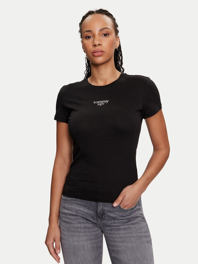 Tommy Jeans Tommy Jeans Футболка Essential DW0DW18397 Чорний Slim Fit