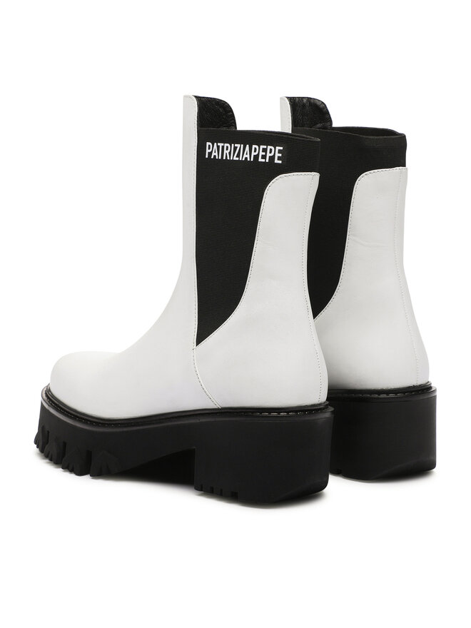 Patrizia Pepe Μποτάκια με λάστιχο Patrizia Pepe CY9814/L011-W146 Λευκό