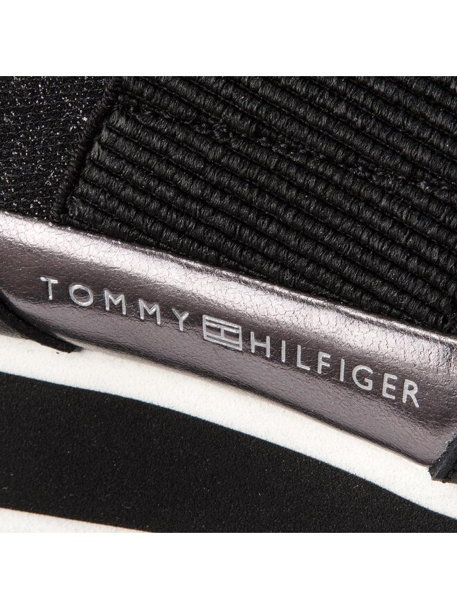 Laisvalaikio batai Tommy Hilfiger Elastic Retro Runner FW0FW03336 Juoda eavalyne.lt