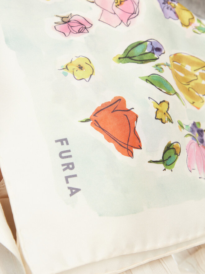 Furla Šátek Furla Tortona Carre WT00021 BX3853 TRU00 Hnědá