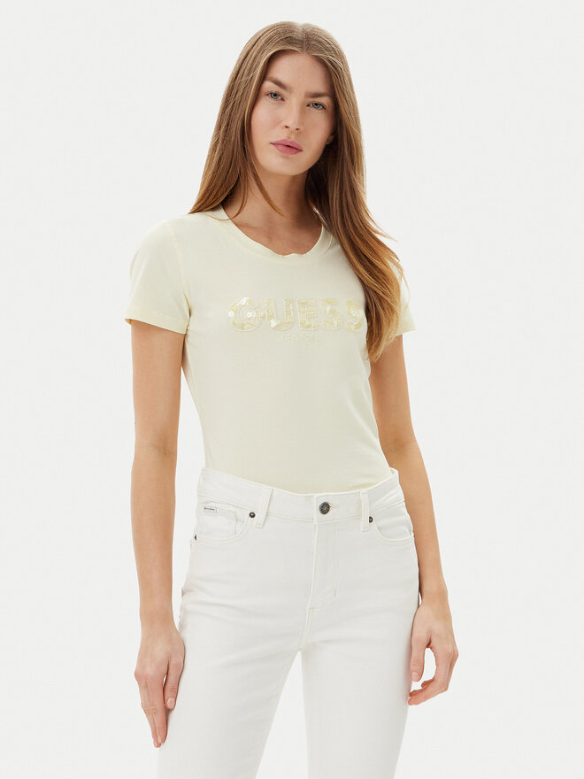 Guess Guess Camiseta W5GI17 J1314 Amarillo Slim Fit