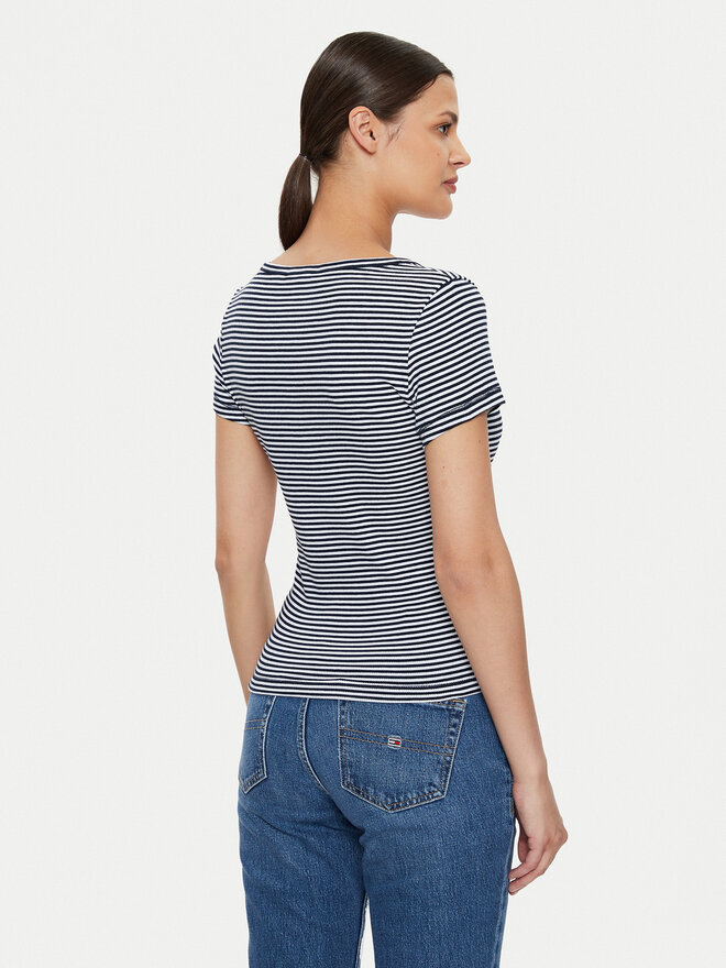 Tommy Jeans Tommy Jeans Póló Henley DW0DW18429 Sötétkék Slim Fit