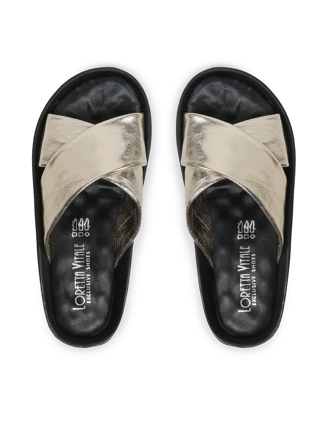 Loretta Vitale Pantoletten Loretta Vitale 1103 Goldfarben
