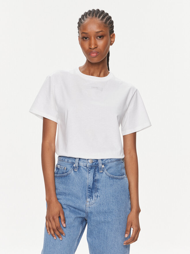 Calvin Klein Calvin Klein Camiseta Micro Logo K20K206629 Blanco Regular Fit