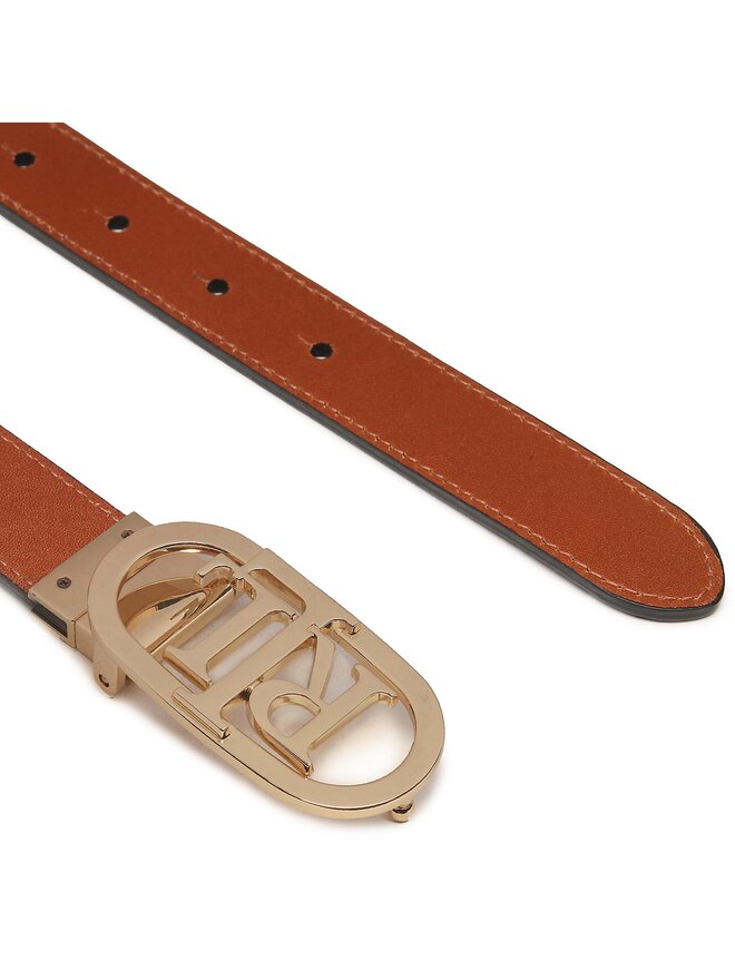 LAUREN RALPH LAUREN Pasek Damski Lauren Ralph Lauren Oval Rev 25 412883714003 Brązowy