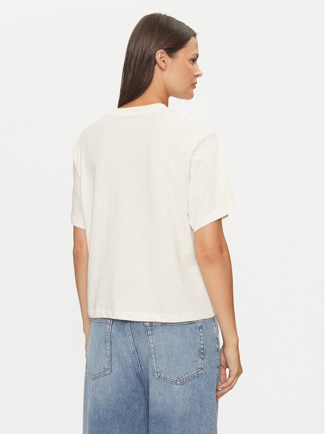 Guess Jeans Guess Jeans Camiseta W4BI54 K8HM0 Écru Boxy Fit