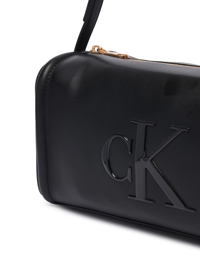 Calvin Klein Handtasche Calvin Klein Bold Ck Slouchy Shoulder Bag LV04F3894G Schwarz