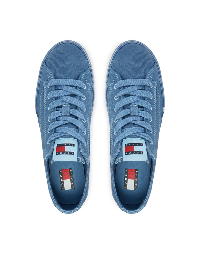 Tommy Jeans Sneakers aus Stoff Tommy Jeans Archive Vulc Y2K Washed Canvas EN0EN02957 Blau