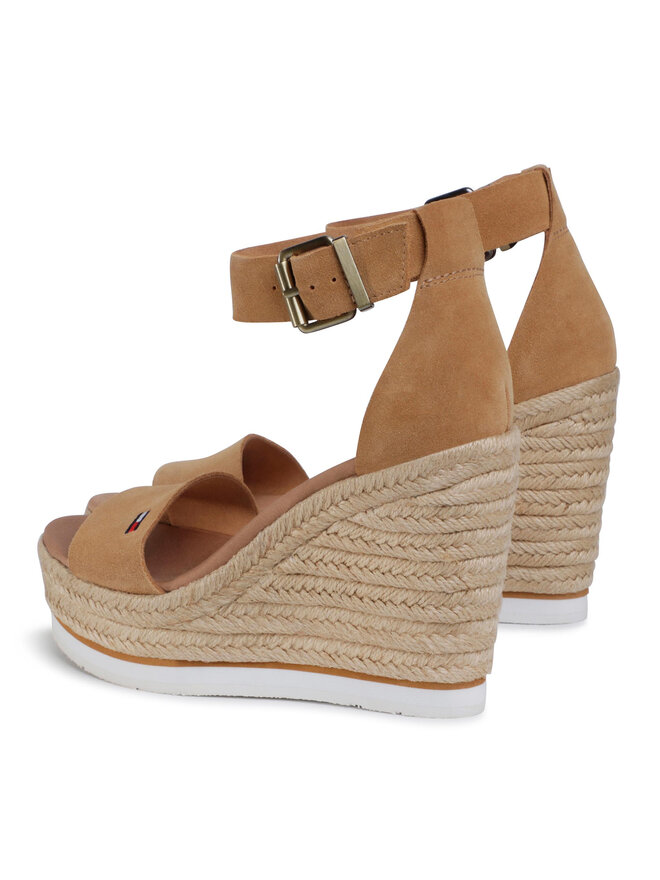 Tommy Jeans Alpargatas Tommy Jeans Natural Suede Wedge EN0EN00911 Marrón