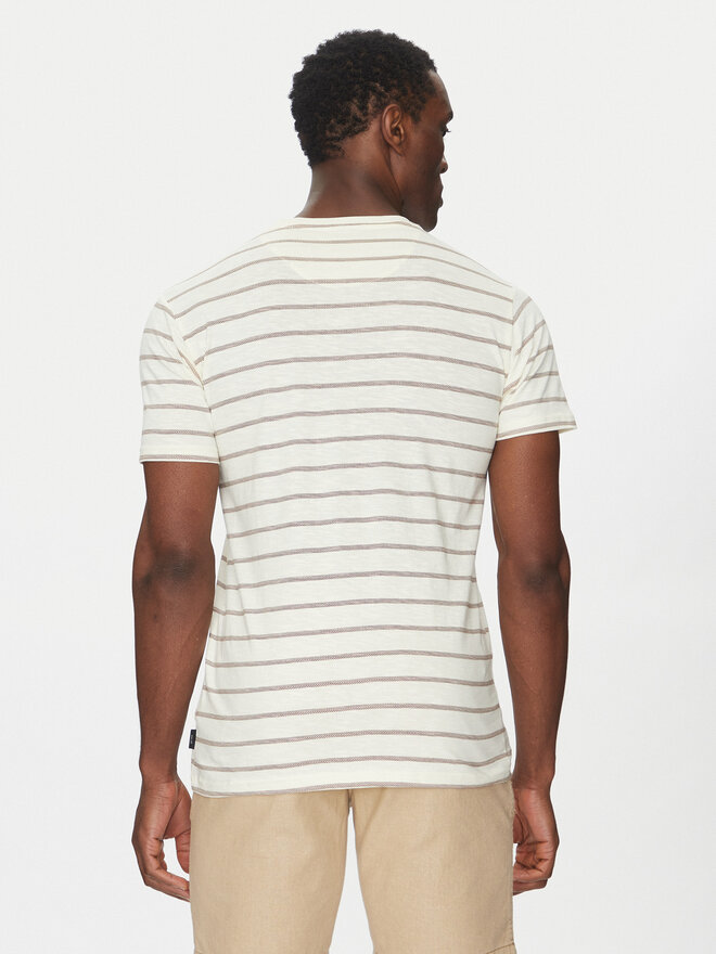 INDICODE INDICODE T-Shirt Inrima 41-168 Écru Regular Fit