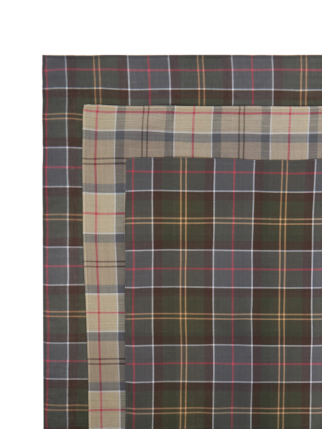 Barbour Zestaw 3 chusteczek Barbour MAC0010TA11 Zielony
