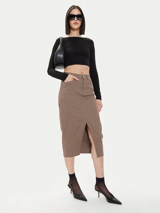 Gina Tricot Gina Tricot Marškinėliai 21287 Pilka Slim Fit
