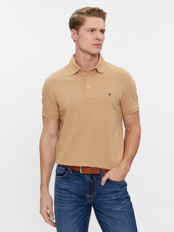 Tommy Hilfiger Tommy Hilfiger Polo majica 1985 MW0MW17771 Rjava Slim Fit