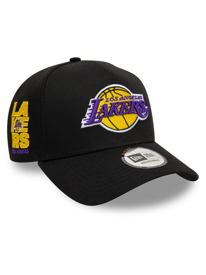 New Era Czapka z daszkiem New Era Los Angeles Lakers NBA Patch A-Frame 60595228 Czarny